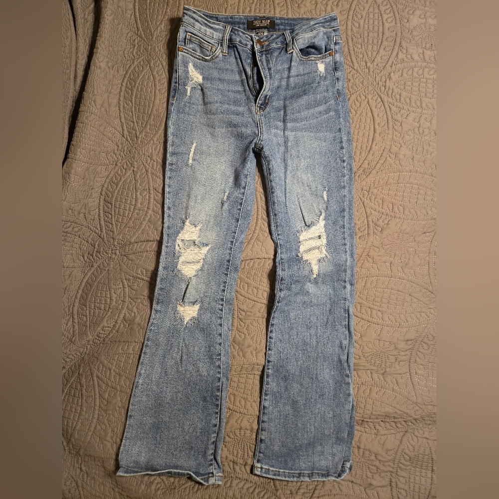 Judy Blue Distressed Bootcut Jeans